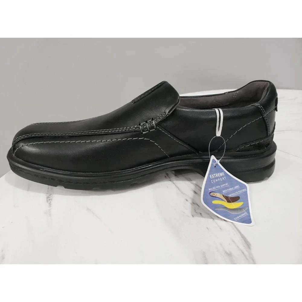 NEW NO BOX SIZE 10 Clarks Gessler Step Brown Slip On‎ Leather Loafer Dress Shoe